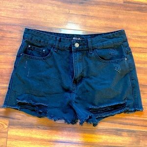 Black High Waisted Shorts
